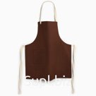 Фартук «Этель» Freedom, 60×70 см, тёмно-коричневый, лён 45%, хлопок 55% 395 г/м²