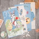 Набор кухонных полотенец Доляна «Светлой Пасхи» 35×60 см - 4 шт., 100% хлопок