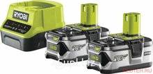 Аккумулятор Ryobi ONE+ RC18120-240 (18 В; 4.0 А*ч; Li-Ion) 2 шт. + зарядное устройство RC18120
