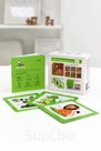 Set of educational cubes "Animals of hot countries" (4 cubes, 3 double-sided cards, developmental teaching aid) Article: 15405