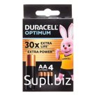 Батарейка AA Duracell LR6 OPTIMUM (4-BL) (4/64/16000) (219804)