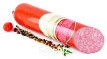 Мясной продукт.  Колбасное изделие варёно-копчёное.  Колбаса «Сервелат Элитный» категории Б
