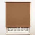 Штора рулонная BRABIX 140×175 см, текстура - лён, защита 55-85%, 200 г/м2, темно-беж.S-36, 606003