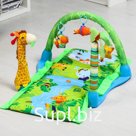 Развивающий игровой коврик «Остров», 3 игрушки, жираф
