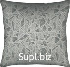 Decorative pillow 45x45 cm Geometry, jacquard Color: gray-turquoise