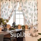 Комплект штор для кухни с подхватами Christmas tree 145х180см-2 штуки, габардин