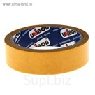Клейкая лента UNIBOB, двусторонняя, прозрачная основа, 25 мм х 10 м