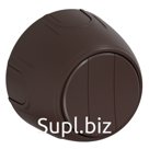 Выключатель OneKeyElectro Rotondo тройной, коричневый