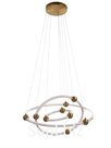 Люстра потолочная BayerLux Zelda, 98 Вт, LED, 4000-6000К, серебро, 30+50+70×100 см
