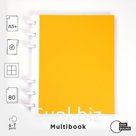 Тетрадь в клетку A5+ / 80 листов на дисках (Multibook со сменными блоками), жёлтая 301-Mb5-TY