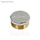 Заглушка "CTM", 1", наружная резьба, никелированная латунь