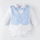 Боди Крошка Я «Костюм», рост 86-92 см, белое/голубое