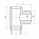 Штуцер ответвительный встык 25x160 мм БрАЖНМц9-4-4-1 ГОСТ 5890-78