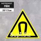 Табличка «Внимание! Магнитное поле», 200 мм