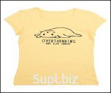 Футболка для девочек 24008 OVERTHINKING желтая р.36-42