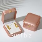 Футляр под серьги/кольцо "Статус" 7*8см, цвет персиковый