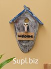 Панно "WELCOME" дерево 15х3х20 см, цв. белый