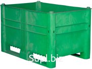 Контейнер пластиковый 1200х800х740 зеленый, сплошной, арт. EcoLine-485 зеленый, код: 20786