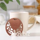 Подставка под горячее «Любовь без слов», 9×9 см, цвет коричневый