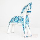 Белая лошадка с орнаментом под «гжель»