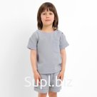 Костюм (футболка и шорты ) детский KAFTAN «Муслин», размер 32 (110-116 см), серый
