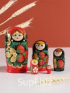 Матрёшка "Наташа", красная, 5-кукольная , 12 см