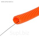 Труба ПНД DKC 71920, гофро, c протяжкой, d=20, оранжевая, 100 м