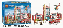 Конструктор BELA 10831 Сити Пожарная часть 958 дет 50х39.5х9.5см