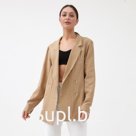 Жакет женский двубортный MIST р. 44, бежевый