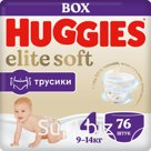 Подгузники-трусики Huggies Elite Soft 4 9-14кг 76шт Артикул 2303