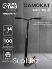 Самокат трюковой GRAFFITI Zigzag 23, колёса PU 100 мм, 85А, цвет чёрный