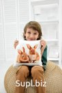 Pillow “Burgundy Rabbits” Article: MT01023_output