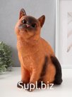 Фигурка (гипс) Кошка Сиамская окраска. Высота 31,5 см, Ширина 16 см, Длина 24 см.