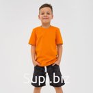 Костюм для мальчика (футболка, шорты) KAFTAN "Trendy" размер 32 (110-116), цвет оранжевый