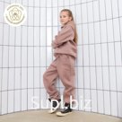 Худи для девочки MINAKU: Basic Line KIDS, тёмно-бежевое, рост 116 см