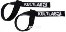 Kultlab Лямки для тяги длинная эмблема, пара Белый логотип