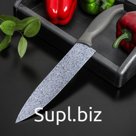 Нож с антиналипающим покрытием Доляна «Гранит», шеф, лезвие 20 см