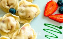 Вареники с вишней ручной лепки оптом