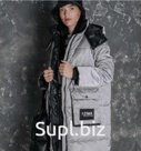 Пальто зимнее oversize, цвет серый/черный