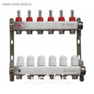 Коллекторная группа TAEN, 1"x3/4", 6 выхода, с расходомерами