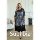 Платье женское, размер 58, цвет серый