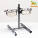 Регулируемая подставка с 2 мисками по 1.8 л, высота подставки 40 см