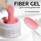 Fiber Gel для наращивания ногтей, со стекловолокном, 15 мл, LED/UV, розовый (2)