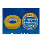 Изоляционная лента Uniel UIT-135P 20/19/01 YEL 20м, 19мм, 0,135мм, 1шт, цвет Желтый
