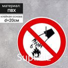 Табличка «Запрещается тушить водой», 200×200 мм