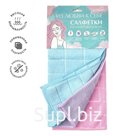 Салфетки квадраты, 30х30 см, 3 шт, из микрофибры