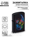 Зажигалка электронная «Череп», дуговая, от USB