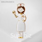 Брошь "Врач" невролог, цветная в золоте