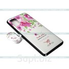 Силиконовый чехол, №21, с кольцом на палец, для iPhone 11 Pro Max, розовые цветы