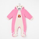 Комбинезон детский с ушками, цвет цвет розовый/принт, рост 62-68 см (20)